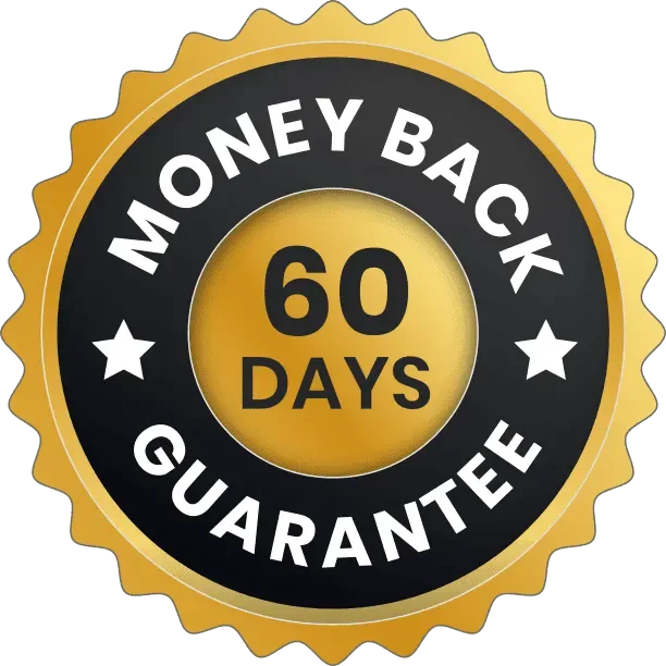 Prime Pulse Male60-day money-back guarantee badge